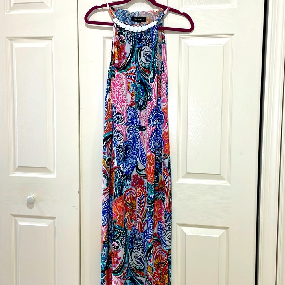 Bright paisley maxi dress